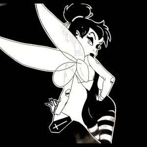 Goth Tinkerbell Vinyl Sticker/Decal